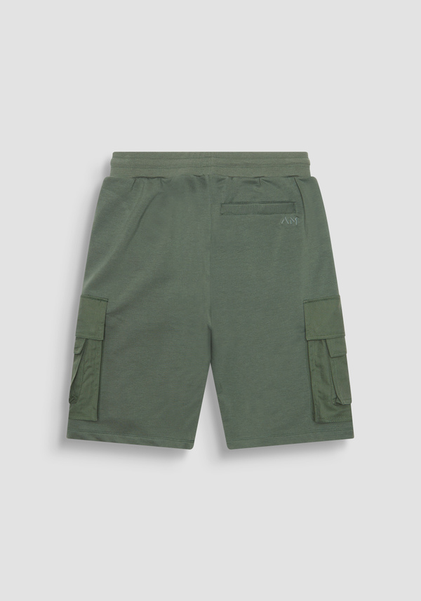 PANTALONES CORTOS REGULAR FIT DE FELPA CON LOGOTIPO METALIZADO - Antony Morato Online Shop