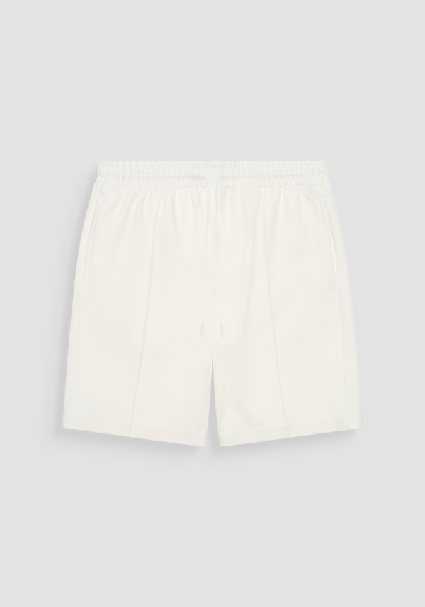 SHORT EN MOLLETON CARROT FIT EN COTON ÉLASTIQUE AVEC CORDON DE SERRAGE - Antony Morato Online Shop