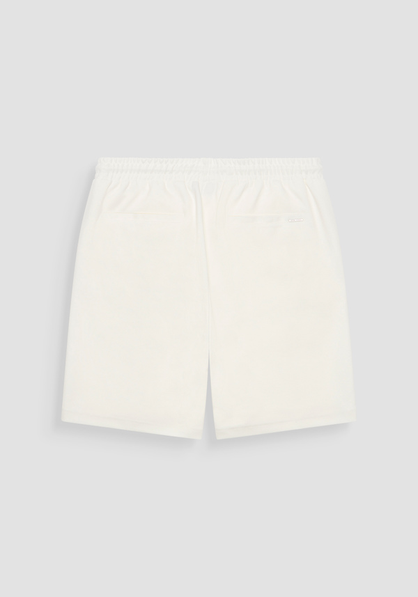 SHORT EN MOLLETON CARROT FIT EN COTON ÉLASTIQUE AVEC CORDON DE SERRAGE - Antony Morato Online Shop