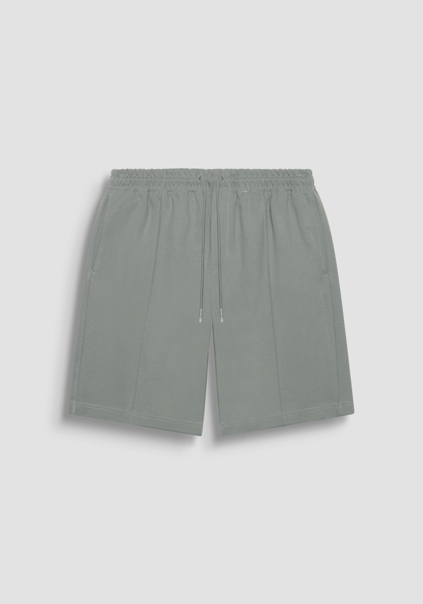 SHORT EN MOLLETON CARROT FIT EN COTON ÉLASTIQUE AVEC CORDON DE SERRAGE - Antony Morato Online Shop