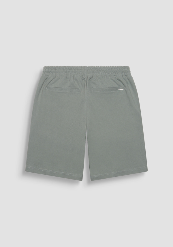 SHORT EN MOLLETON CARROT FIT EN COTON ÉLASTIQUE AVEC CORDON DE SERRAGE - Antony Morato Online Shop