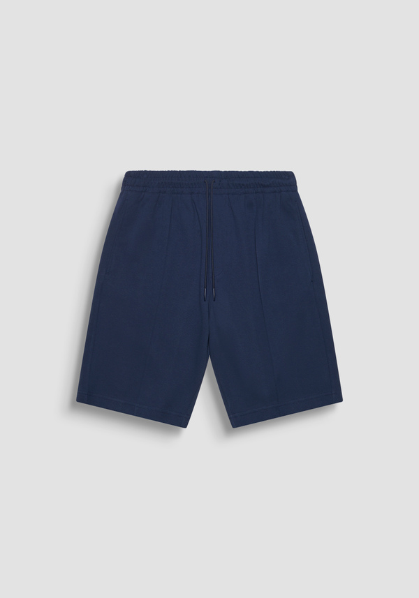 CARROT FIT STRETCH COTTON SHORT SWEATPANTS WITH DRAWSTRING - Antony Morato Online Shop