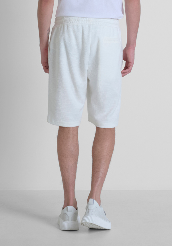 REGULAR FIT FLEECE SHORTS WITH EMBROIDERED LOGO - Antony Morato Online Shop