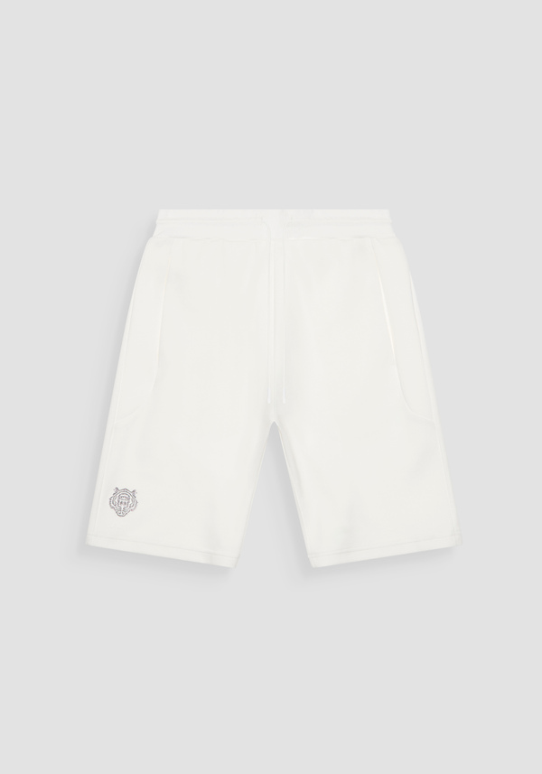 PANTALONCINI IN FELPA REGULAR FIT IN COTONE CON LOGO GOMMATO - Antony Morato Online Shop