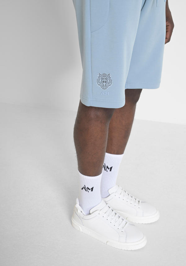 PANTALONCINI IN FELPA REGULAR FIT IN COTONE CON LOGO GOMMATO - Antony Morato Online Shop