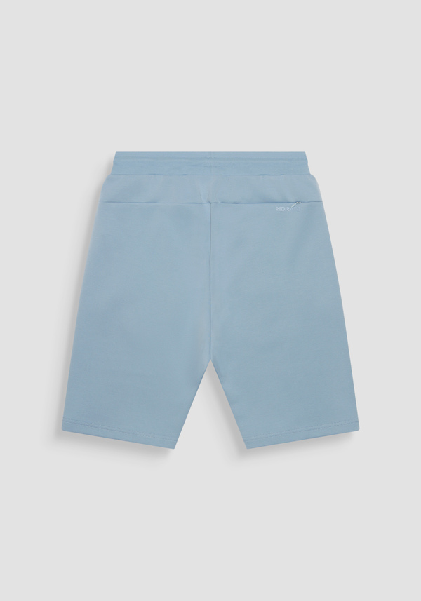 PANTALONCINI IN FELPA REGULAR FIT IN COTONE CON LOGO GOMMATO - Antony Morato Online Shop