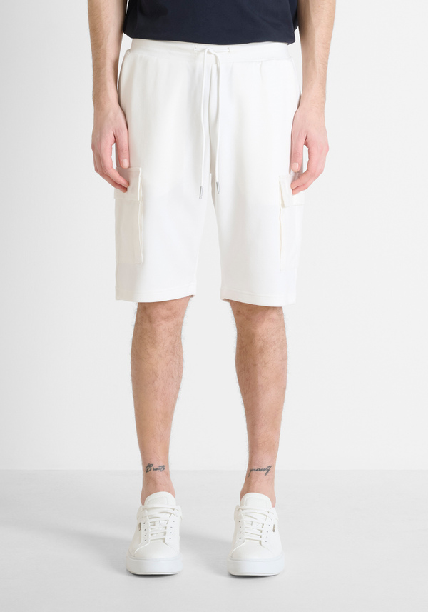 PANTALONES CORTOS REGULAR FIT DE FELPA CON ESTAMPADO DE TIGRE - Antony Morato Online Shop