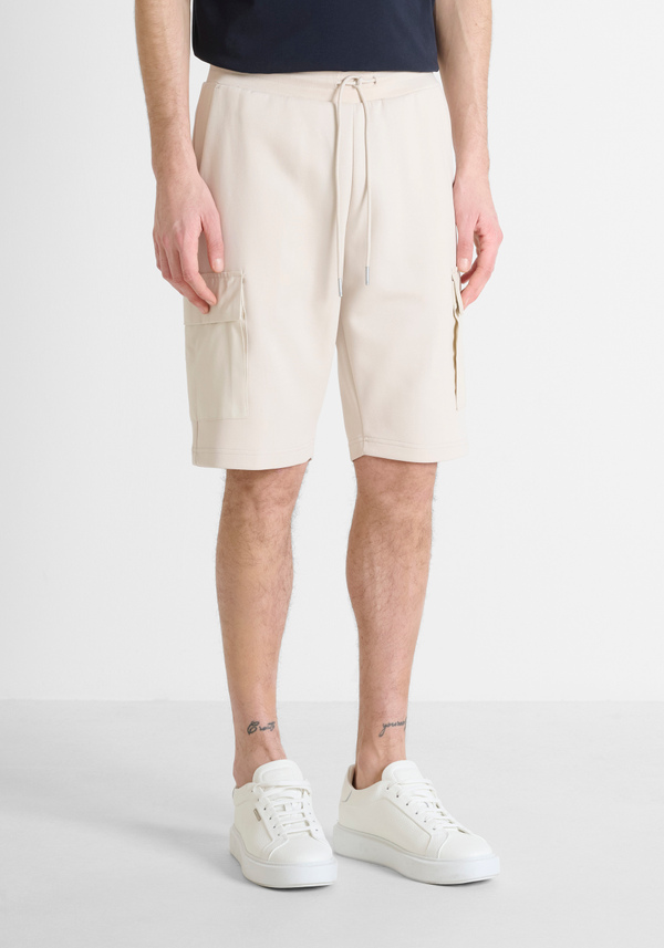 SHORTS REGULAR FIT AUS SWEATSHIRT-STOFF MIT TIGER-PRINT - Antony Morato Online Shop