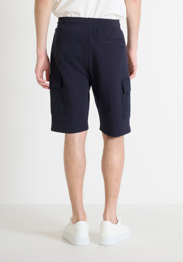 REGULAR FIT FLEECE SHORTS WITH EMBROIDERED LOGO - Antony Morato Online Shop