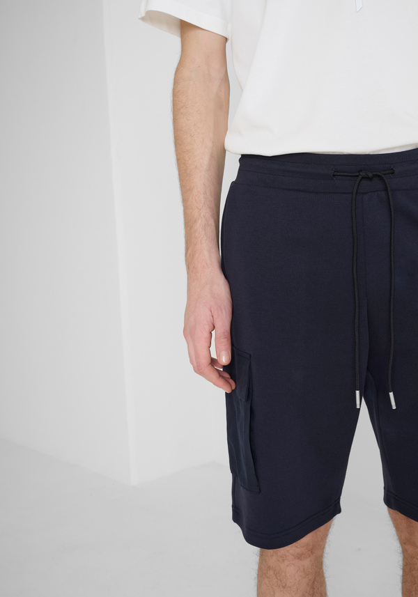REGULAR FIT FLEECE SHORTS WITH EMBROIDERED LOGO - Antony Morato Online Shop