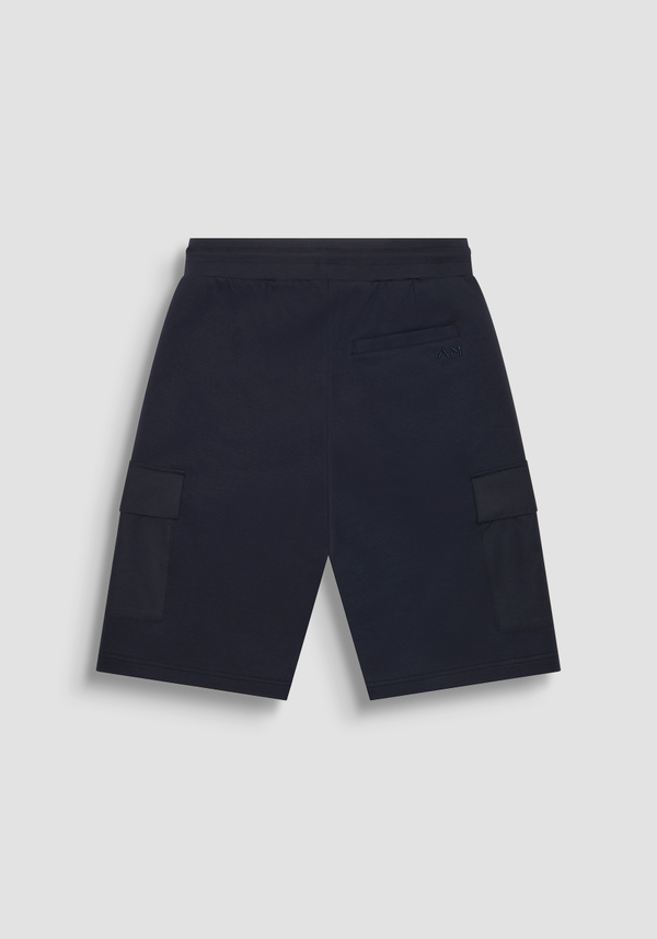 REGULAR FIT FLEECE SHORTS WITH EMBROIDERED LOGO - Antony Morato Online Shop