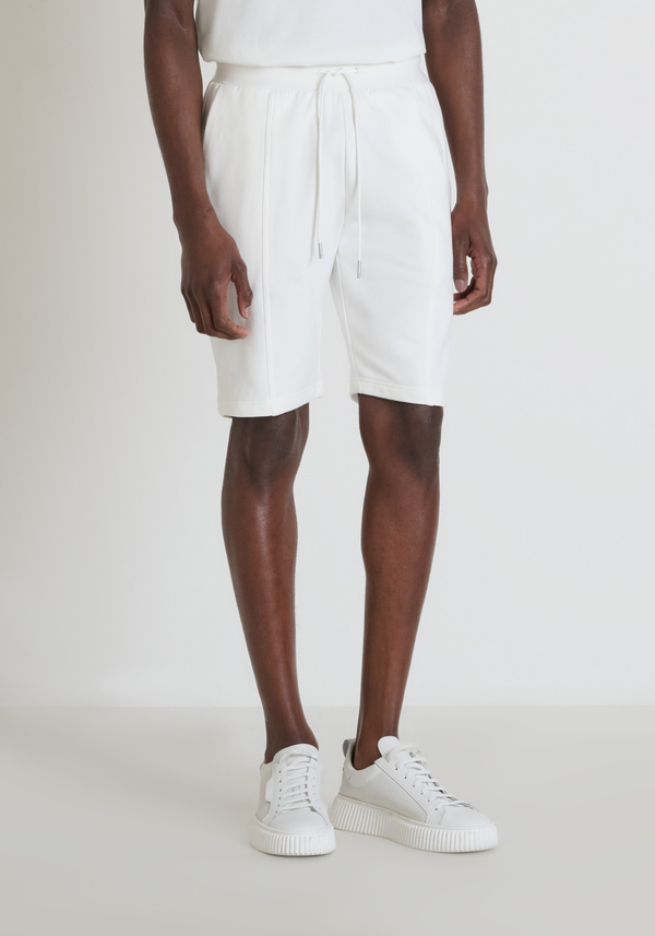 SHORTS IN FELPA REGULAR FIT IN MISTO COTONE CON LOGO RICAMATO - Antony Morato Online Shop