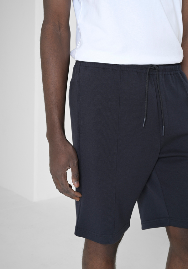 SHORT REGULAR FIT EN MOLLETON AVEC LOGO BRODÉ - Antony Morato Online Shop