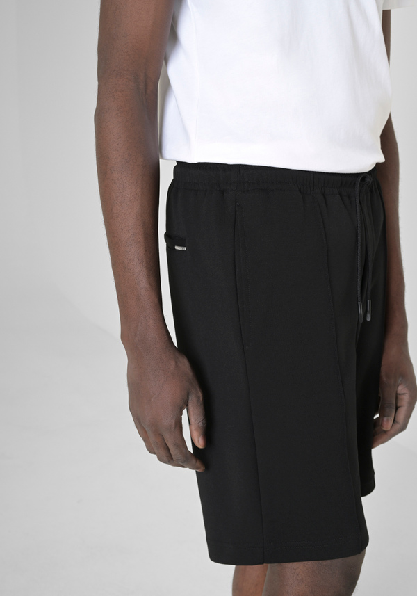 SHORT REGULAR FIT EN MOLLETON AVEC LOGO BRODÉ - Antony Morato Online Shop