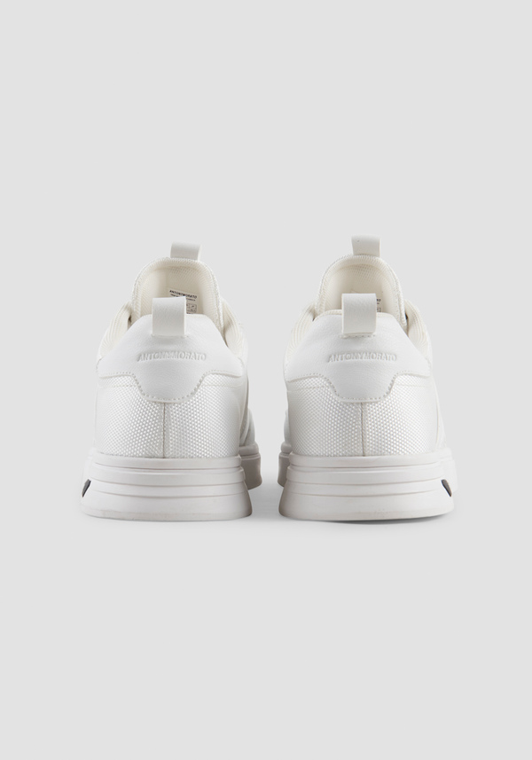 "DERMOT" FAUX LEATHER SNEAKERS WITH FABRIC INSERTS - Antony Morato Online Shop