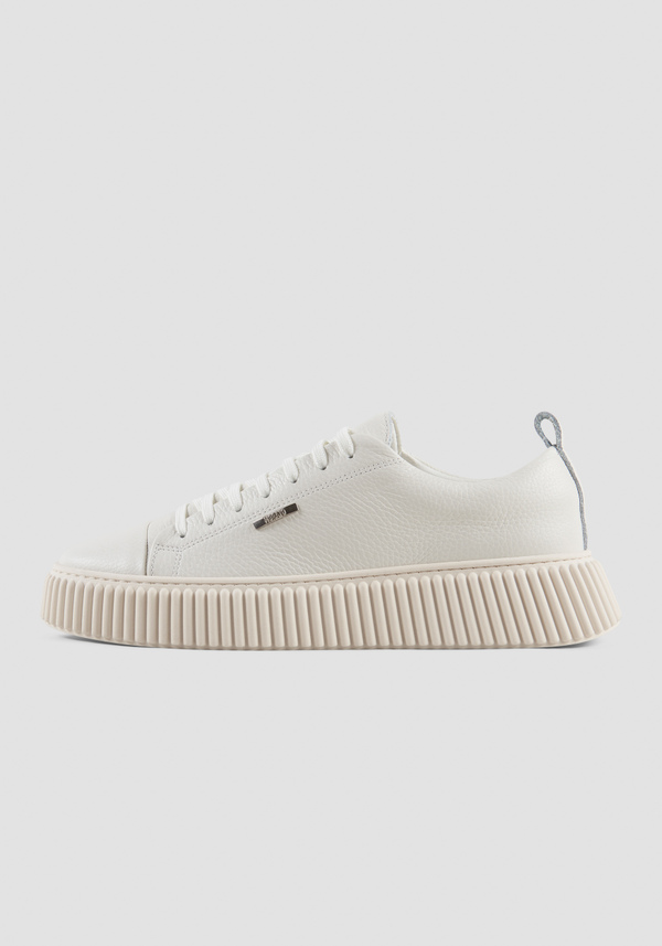 SNEAKERS „ALLEN“ AUS CREMEFARBENEM LEDER - Antony Morato Online Shop