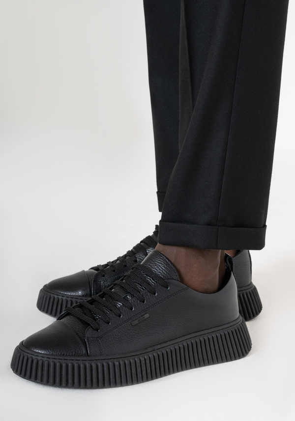 SNEAKERS „ALLEN“ AUS SCHWARZFARBENEM LEDER - Antony Morato Online Shop