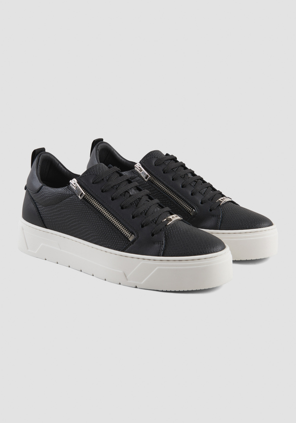 LEDER-SNEAKER MIT REISSVERSCHLUSS - Antony Morato Online Shop