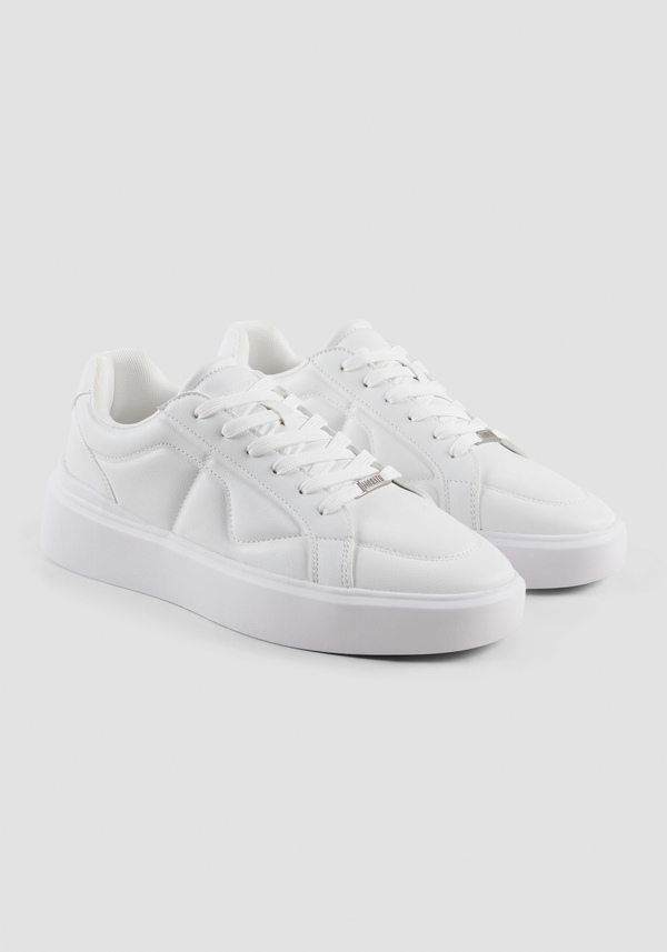 "FABIAN" SNEAKERS IN WHITE FAUX LEATHER - Antony Morato Online Shop