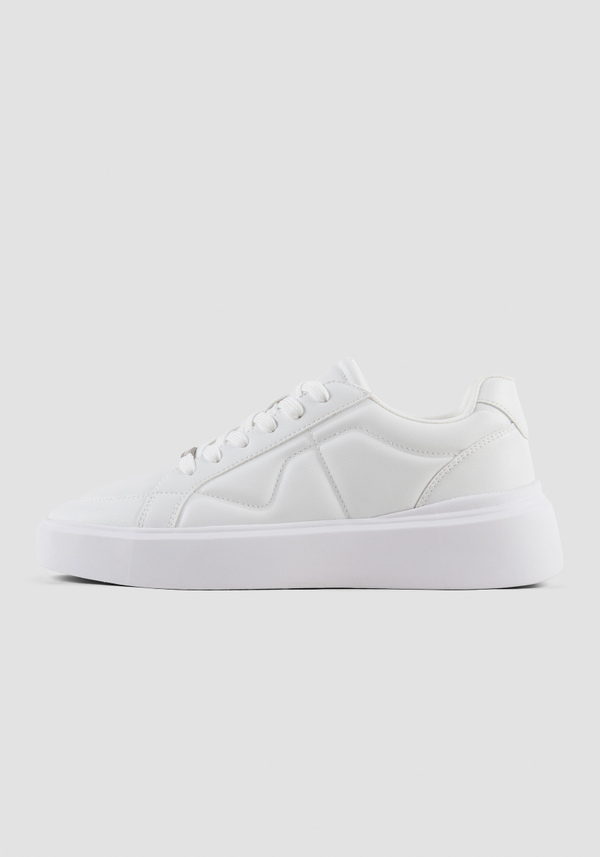"FABIAN" SNEAKERS IN WHITE FAUX LEATHER - Antony Morato Online Shop