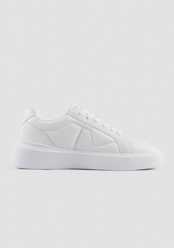 "FABIAN" SNEAKERS IN WHITE FAUX LEATHER - Antony Morato Online Shop