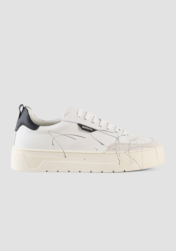 ZAPATILLAS CON PLATAFORMA «KLINE» DE PIEL CON ESTAMPADO ABSTRACTO - Antony Morato Online Shop