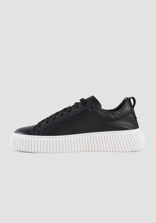 "HOPPER"  LEATHER SNEAKERS - Antony Morato Online Shop