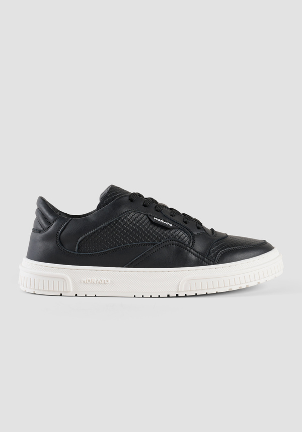 SNEAKER BASSA "CONNIE" IN PELLE CON DETTAGLI STAMPA RETTILE - Antony Morato Online Shop