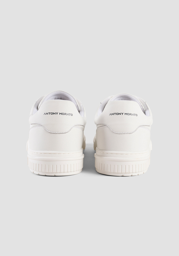 "THEO" LOW-TOP TRAINERS IN LEATHER WITH CONTRASTING TIGER PRINT - Antony Morato Online Shop
