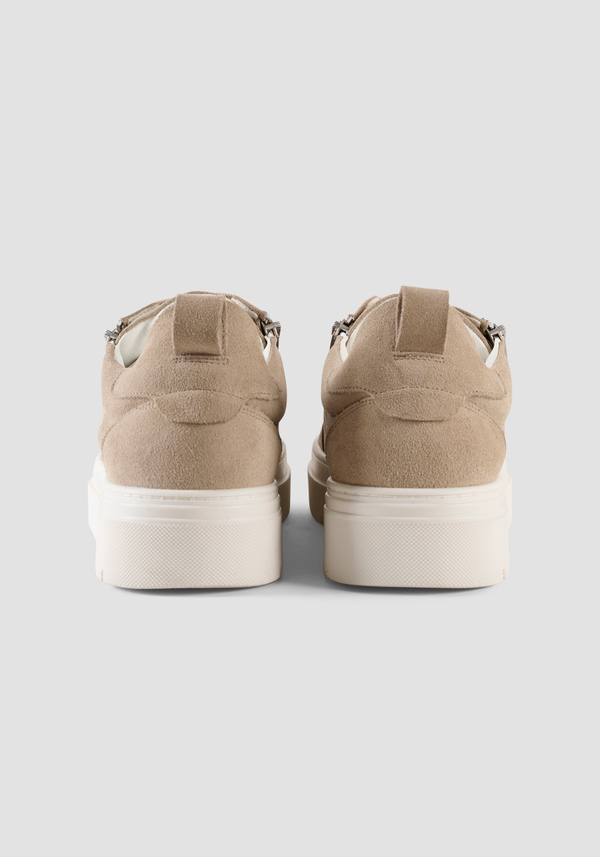 ZAPATILLAS «RICO» SUAVES DE PIEL Y ANTE CON INSERCIONES DE TELA - Antony Morato Online Shop