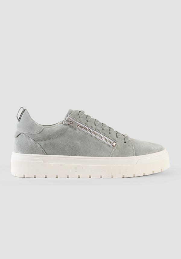 ZAPATILLAS «RICO» SUAVES DE PIEL Y ANTE CON INSERCIONES DE TELA - Antony Morato Online Shop