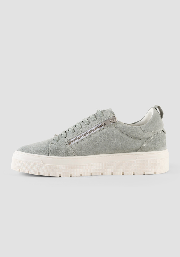 ZAPATILLAS «RICO» SUAVES DE PIEL Y ANTE CON INSERCIONES DE TELA - Antony Morato Online Shop