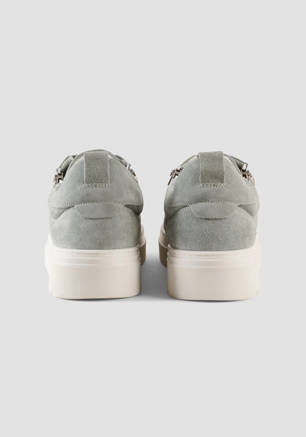 ZAPATILLAS «RICO» SUAVES DE PIEL Y ANTE CON INSERCIONES DE TELA - Antony Morato Online Shop