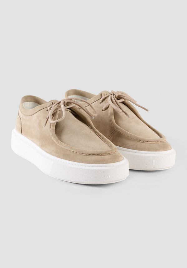 "NICHOLAS" SUEDE LOAFERS WITH LACES - Antony Morato Online Shop