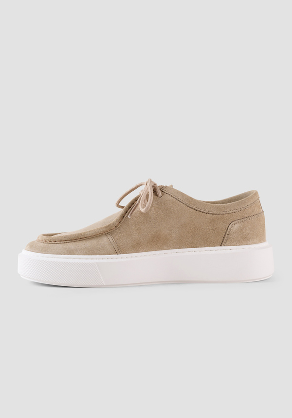 "NICHOLAS" SUEDE LOAFERS WITH LACES - Antony Morato Online Shop