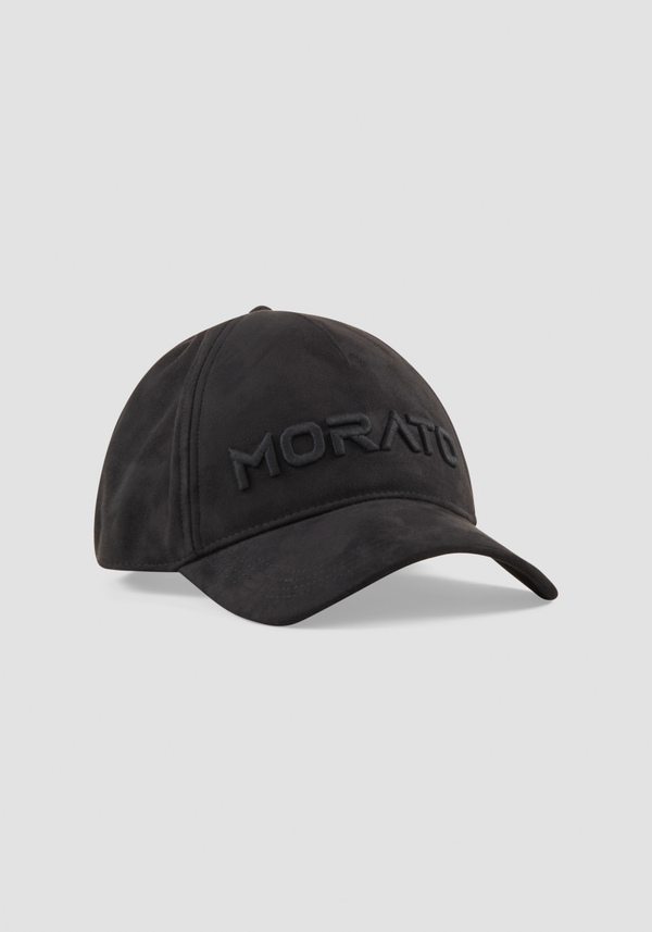 MÜTZE MIT VISIER IM BASEBALL-STIL MIT SCHWARZEM WILDLEDER-EFFEKT - Antony Morato Online Shop