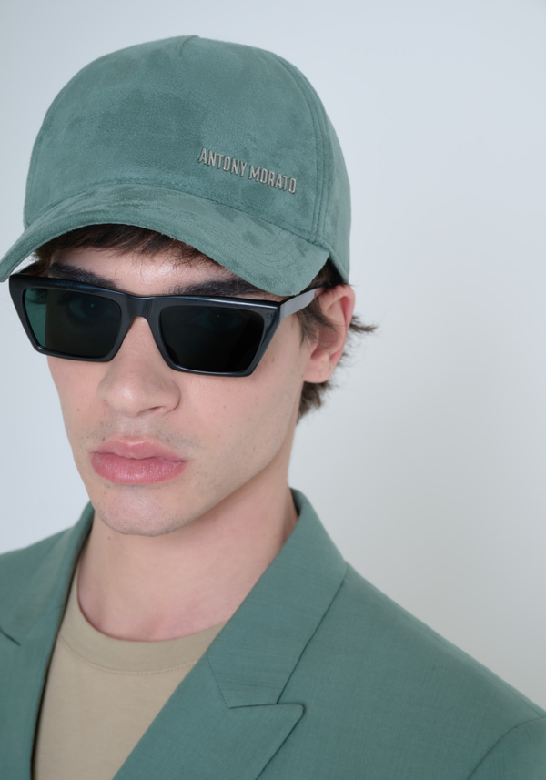 SUEDE FRONT LOGO BASEBALL CAP - Antony Morato Online Shop