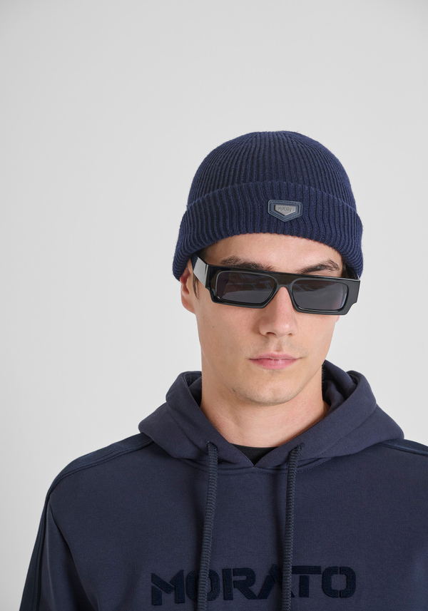 BONNET EN MÉLANGE LAINE TRAVAILLÉE - Antony Morato Online Shop
