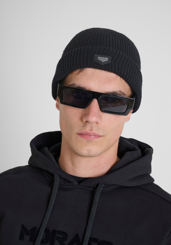 BONNET EN MÉLANGE LAINE TRAVAILLÉE - Antony Morato Online Shop