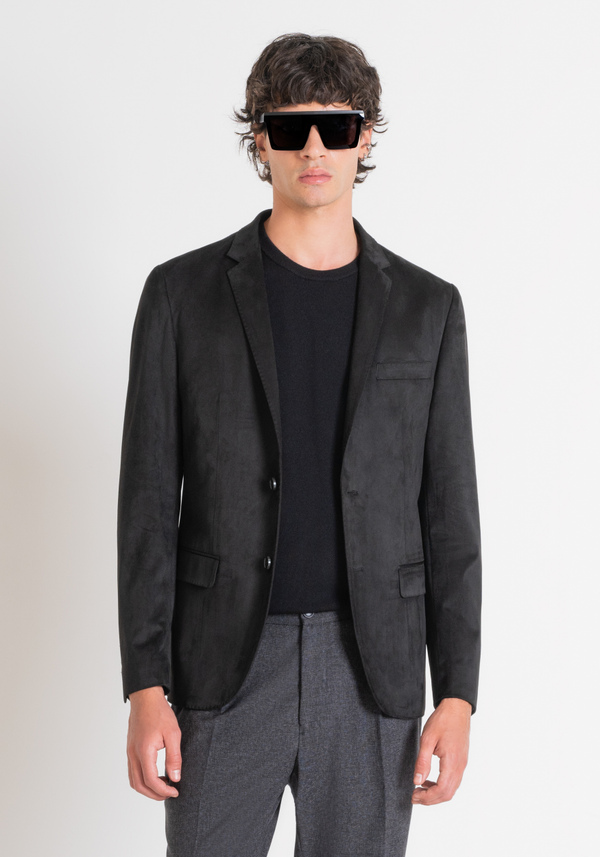 SLIM FIT "AMIRA" JACKET IN SUEDE-EFFECT FABRIC - Antony Morato Online Shop