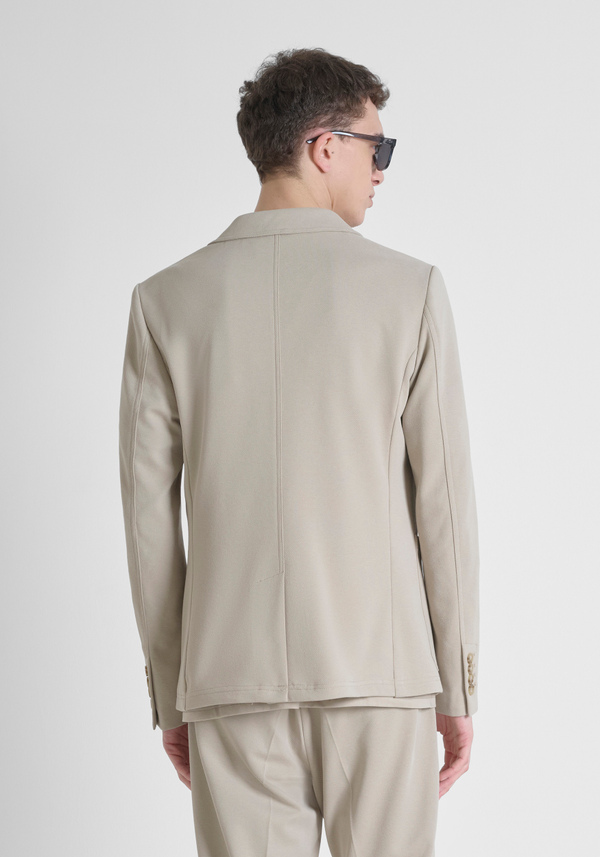 "ANOUK" SLIM-FIT JACKET IN STRETCH COTTON TWILL WITH TWO-BUTTON CLOSURE - Antony Morato Online Shop