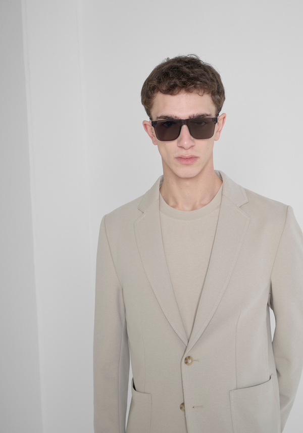 "ANOUK" SLIM-FIT JACKET IN STRETCH COTTON TWILL WITH TWO-BUTTON CLOSURE - Antony Morato Online Shop