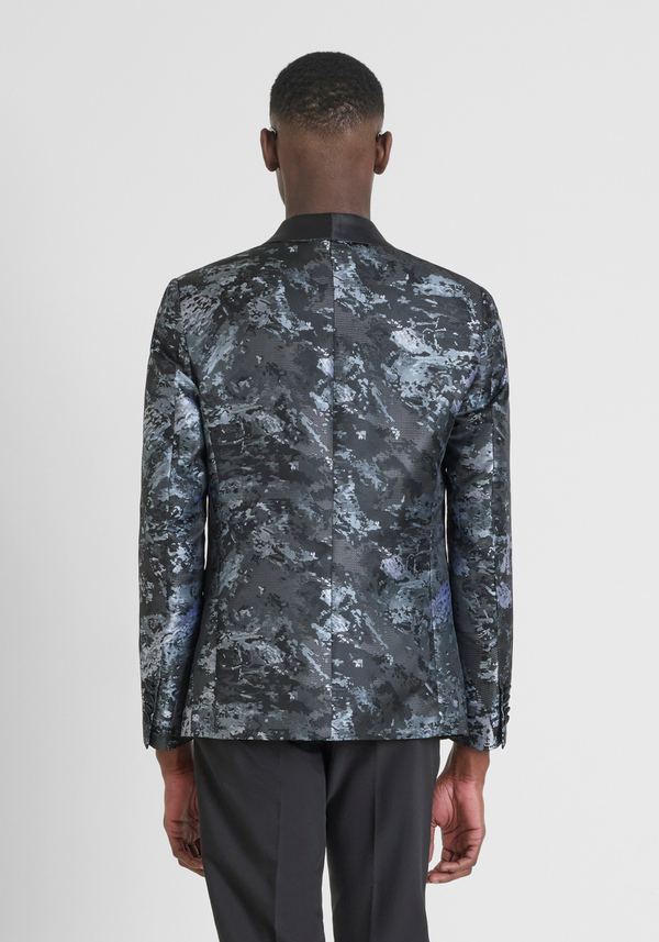 "ROXANNE" SLIM FIT JACKET WITH CONTRASTING SATIN INSERTS - Antony Morato Online Shop