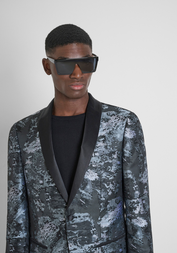 "ROXANNE" SLIM FIT JACKET WITH CONTRASTING SATIN INSERTS - Antony Morato Online Shop