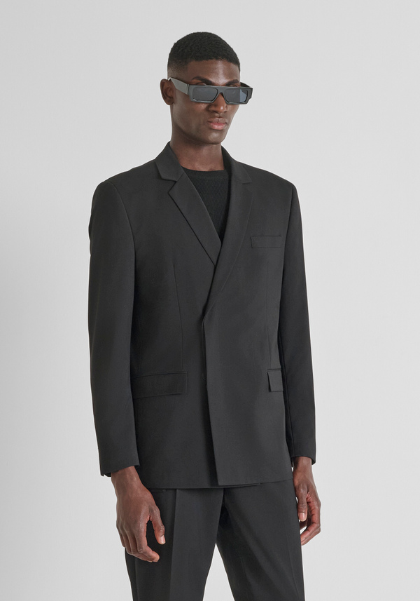 DOUBLE-BREASTED REGULAR FIT "ALAN" JACKET IN STRETCH VISCOSE - Antony Morato Online Shop