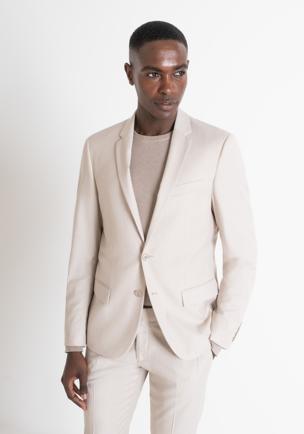GIACCA "BONNIE" SLIM FIT IN MISTO VISCOSA BEIGE - Antony Morato Online Shop