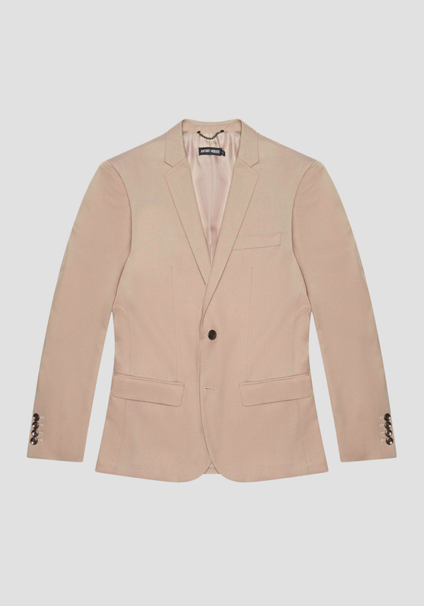 BONNIE SLIM FIT JACKET IN VISCOSE BLEND STRETCH FABRIC WITH MICRO PATTERN - Antony Morato Online Shop