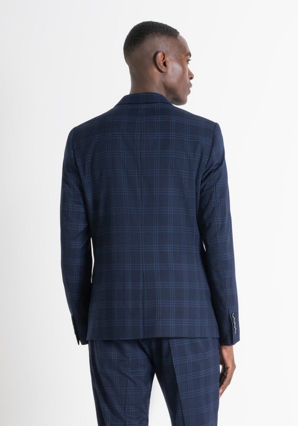 SLIM FIT "BONNIE" JACKET WITH VISCOSE BLEND CHECK PATTERN - Antony Morato Online Shop