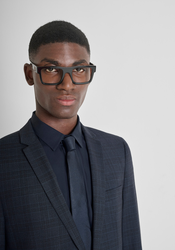 SLIM FIT "BONNIE" JACKET IN STRETCH VISCOSE WITH CLASSIC PATTERN - Antony Morato Online Shop