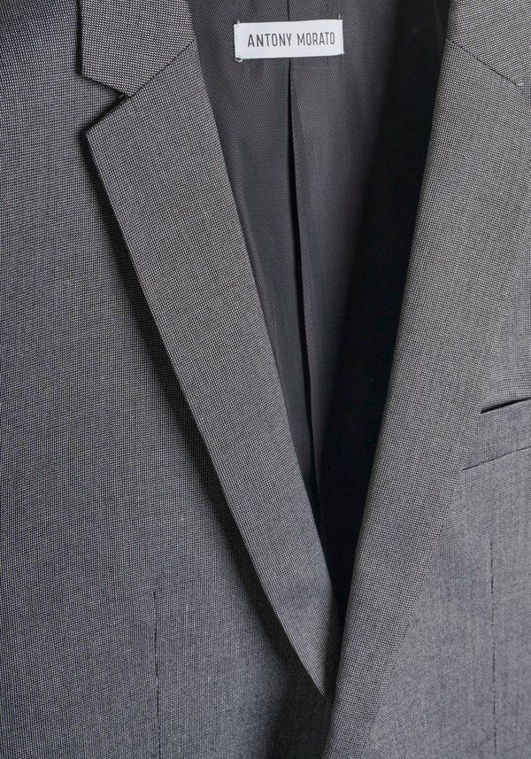 SLIM FIT "BONNIE" JACKET IN STRETCH VISCOSE WITH MICRO PATTERN - Antony Morato Online Shop